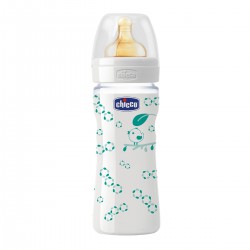 Chicco Biberón Boca Ancha Vidrio Glass Caucho +0m 250ml