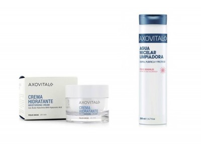 Axovital Crema Hidratante Moisturising 50ml + Agua Micelar Limpiadora 200ml