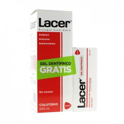 Lacer Colutorio Sin Alcohol 500ml + Gel Dentífrico Anticaries 35ml