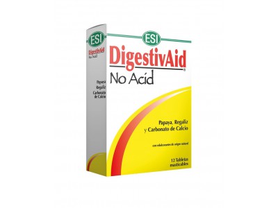 Digestivaid No Acid 12 Tabletas Masticables