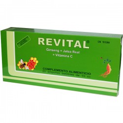 Revital Ginseng + Jalea Real + Vitamina C 20 Ampollas Bebibles