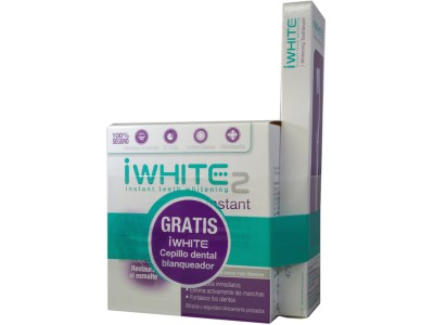 iWhite Pack Instant 2 Blanqueador Dental 10 Moldes + Regalo Cepillo Blanqueador