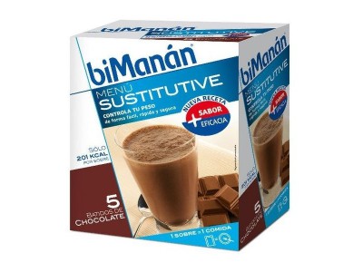 Bimanan Sustitutive Batido Chocolate 5 Sobres x 55g. Bimanan Sustitutive Batido Chocolate 5 Sobres x 55g.