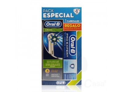 Oral-B Recambio Crossaction 3Uds + Pasta Oral-B Recambio Crossaction 3Uds + Pasta