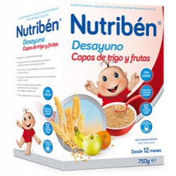 Nutriben Desayuno Copos de Trigo y Frutas 750g