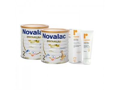 Novalac Premium 2 Duplo 800 g 2 uds + Regalo Repavar crema pañal 75ml