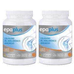 Epaplus pack duplo colágeno+ácido hialurónico+magnesio vainilla 325g