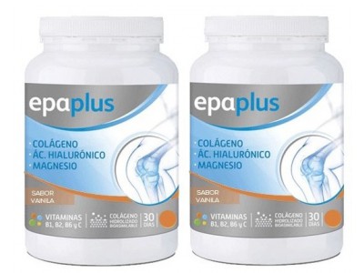 Epaplus pack duplo colágeno+ácido hialurónico+magnesio vainilla 325g