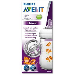 Avent Biberón Natural +1M Silicona 260ML 