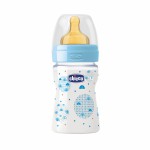Chicco Biberón látex flujo normal azul 150ml