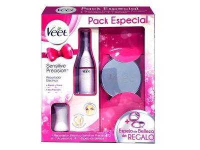 Veet Pack Especial Sensitive Recortador Eléctrico + 7 Accesorios + Espejo