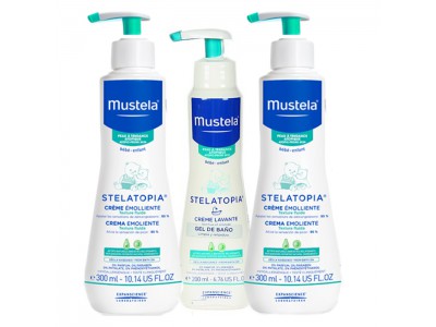 Mustela Pack Stelatopia 2 uds. Crema Emoliente 300ml+ Crema Lavante 200ml