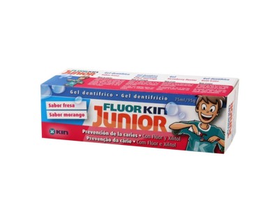 Kin Flúor Junior Gel Dentífrico Fresa 75ml