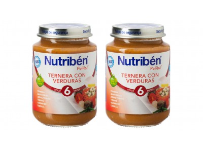 Nutriben Pack Potitos Ternera Con Verduras 2x250gr