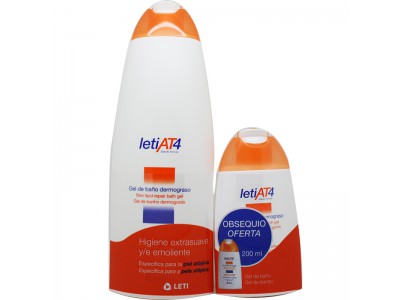 Leti At4 Pack Gel Baño DermoGraso 750ml + Gel de baño dermograso 200ml