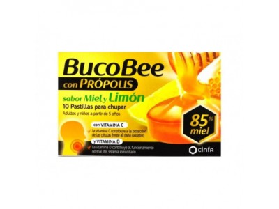 Bucobee Propolis Miel y Limón 10 comprimidos para Chupar