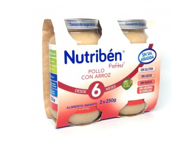 Nutriben Pack Potito Pollo Con Arroz 2 x 250gr