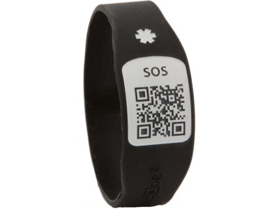 Pulsera Silincode Qr Negra Talla M Pulsera Silincode Qr Negra Talla M