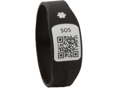 Pulsera Silincode Qr Negra Talla M