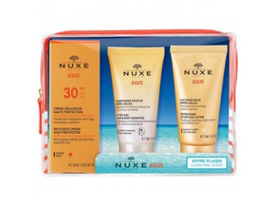 Nuxe Cofre Viaje Sun SPF30+Champú+Leche corporal