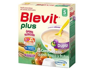 Blevit Plus Duplo 8 Cereales con Queso Fresco y Fruta 600g Blevit Plus Duplo 8 Cereales con Queso Fresco y Fruta 600g