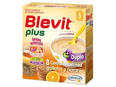 Blevit Plus Duplo 8 Cereales con Miel Galletas y Naranja 600g