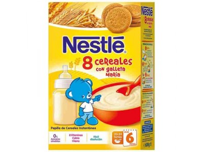 Nestlé Papilla 8 Cereales con Galleta 600g Nestlé Papilla 8 Cereales con Galleta 600g