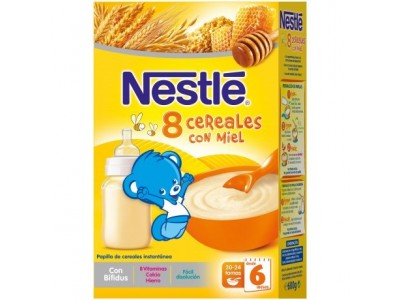 Nestlé Papilla 8 Cereales con Miel 600g