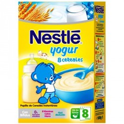 Nestlé Papilla 8 Cereales con Yogurt Bífidus 600g