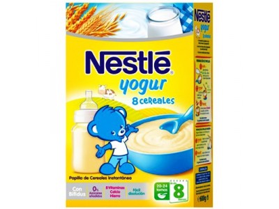 Nestlé Papilla 8 Cereales con Yogurt Bífidus 600g