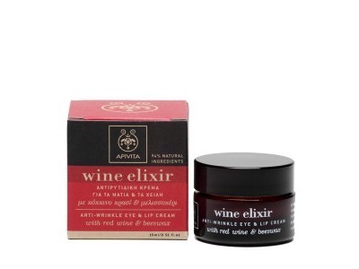 Apivita Wine Elixir Crema Antiarrugas Ojos Labios 15ml