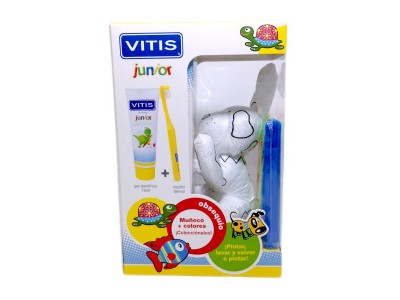 Vitis Junior Cepillo + Gel 75ml + Muñeco y Colores