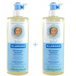 KLORANE BEBE GEL DOCEUR MOUSSANT 500ML 2 UNIDADES