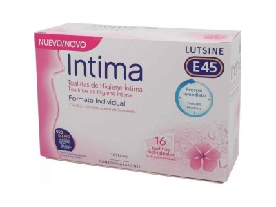 Lutsine E45 Toallitas de Higiene Íntima 16 uds. Lutsine E45 Toallitas de Higiene Íntima 16 uds.