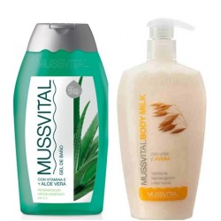 Mussvital Pack Body Milk Avena 300ml + Gel Aloe 300ml