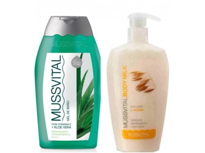 Mussvital Pack Body Milk Avena 300ml + Gel Aloe 300ml