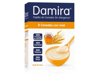 Damira Papilla 8 Cereales con Miel 600g