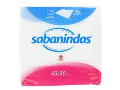 Sabanindas Extra 60x90 20 uds. Sabanindas Extra 60x90 20 uds.