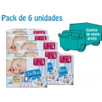 PACK 6 UNIDADES CHELINO PAÑAL INFANTIL T4 34 UDS  