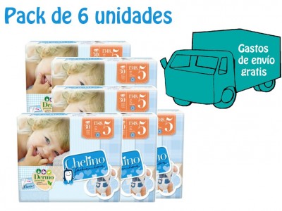 Pack 6 uds. Chelino Pañal Infantil T5 30 uds.