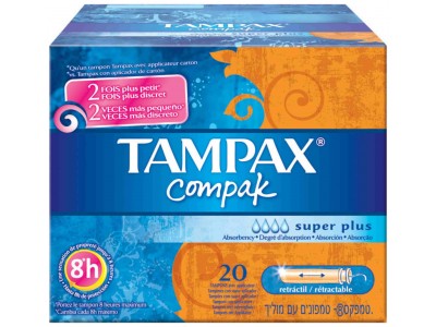 Tampax Compak Tampon Super Plus 20 uds. Tampax Compak Tampon Super Plus 20 uds.