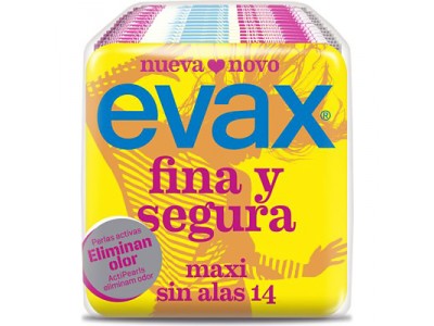 Evax Compresa Fina y Segura Maxi Sin Alas 14 uds.