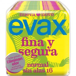 Evax Compresa Fina y Segura Normal Sin Alas 16uds.