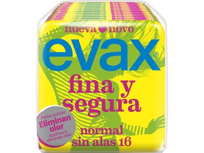 Evax Compresa Fina y Segura Normal Sin Alas 16uds. Evax Compresa Fina y Segura Normal Sin Alas 16uds.