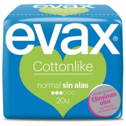 Evax Compresa Cottonlike Normal Sin Alas 20 uds.