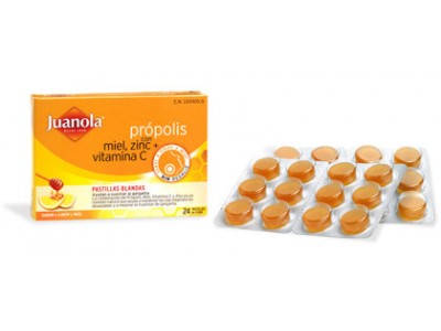 Juanola Propolis con Miel Zinc Vitamina C 24 Pastillas Juanola Propolis con Miel Zinc Vitamina C 24 Pastillas