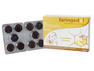 Faringedol Própolis Miel-Limón 10 Pastillas Goma Faringedol Própolis Miel-Limón 10 Pastillas Goma