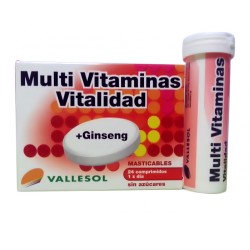 Vallesol Multivitaminas + Ginseng 24 Comprimidos
