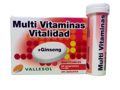 Vallesol Multivitaminas + Ginseng 24 Comprimidos