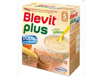 Blevit Plus Duplo 8 Cereales Miel + Galletas 600g